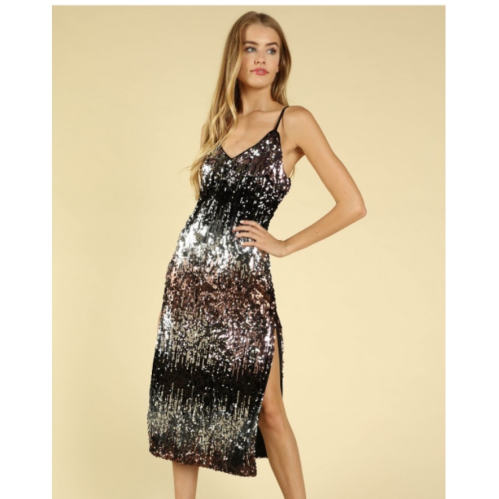 Honey Punch Multi-Colored Sequined Dress! - Picture 2 of 8